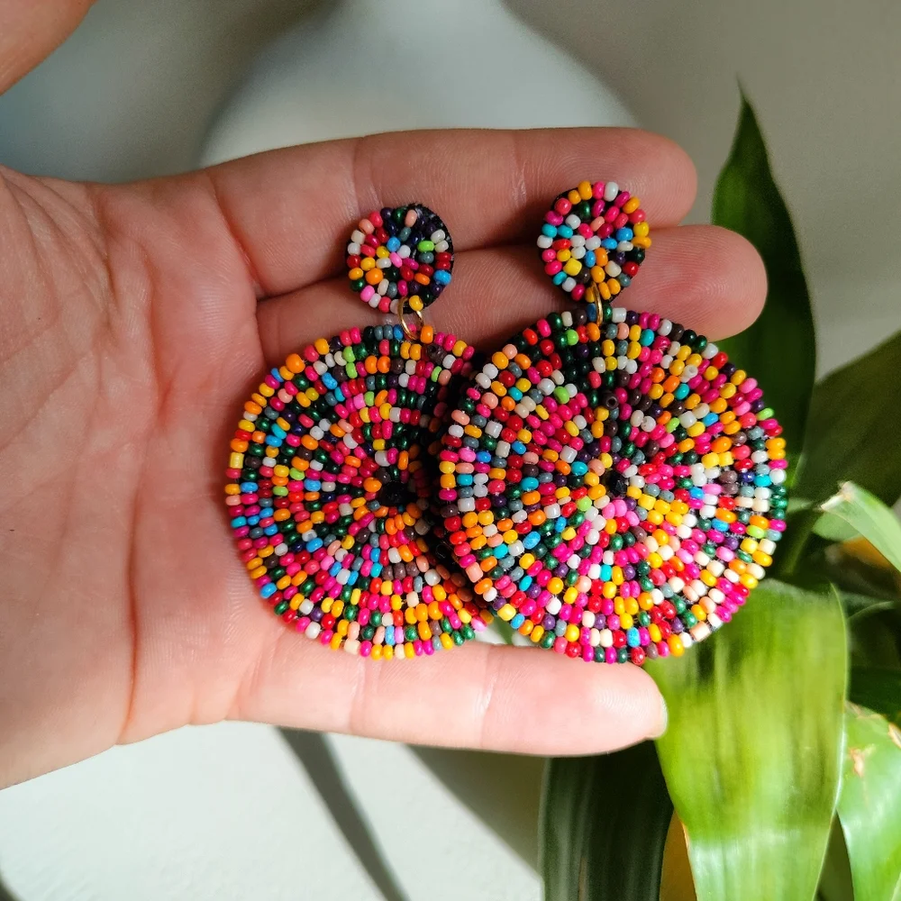 Boho Beaded Earrings - Picture 4 of 15
